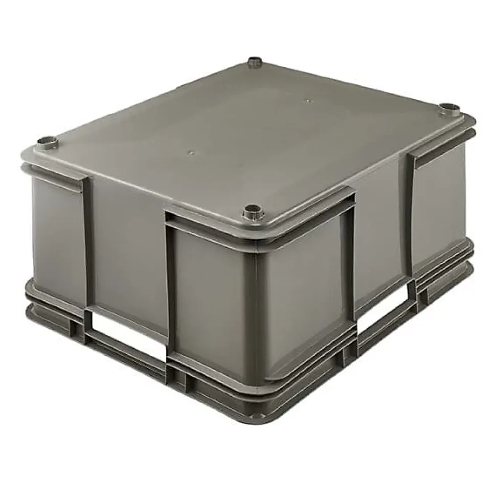 Grande Caisse empilable en plastique recyclé 54 litres - Gris