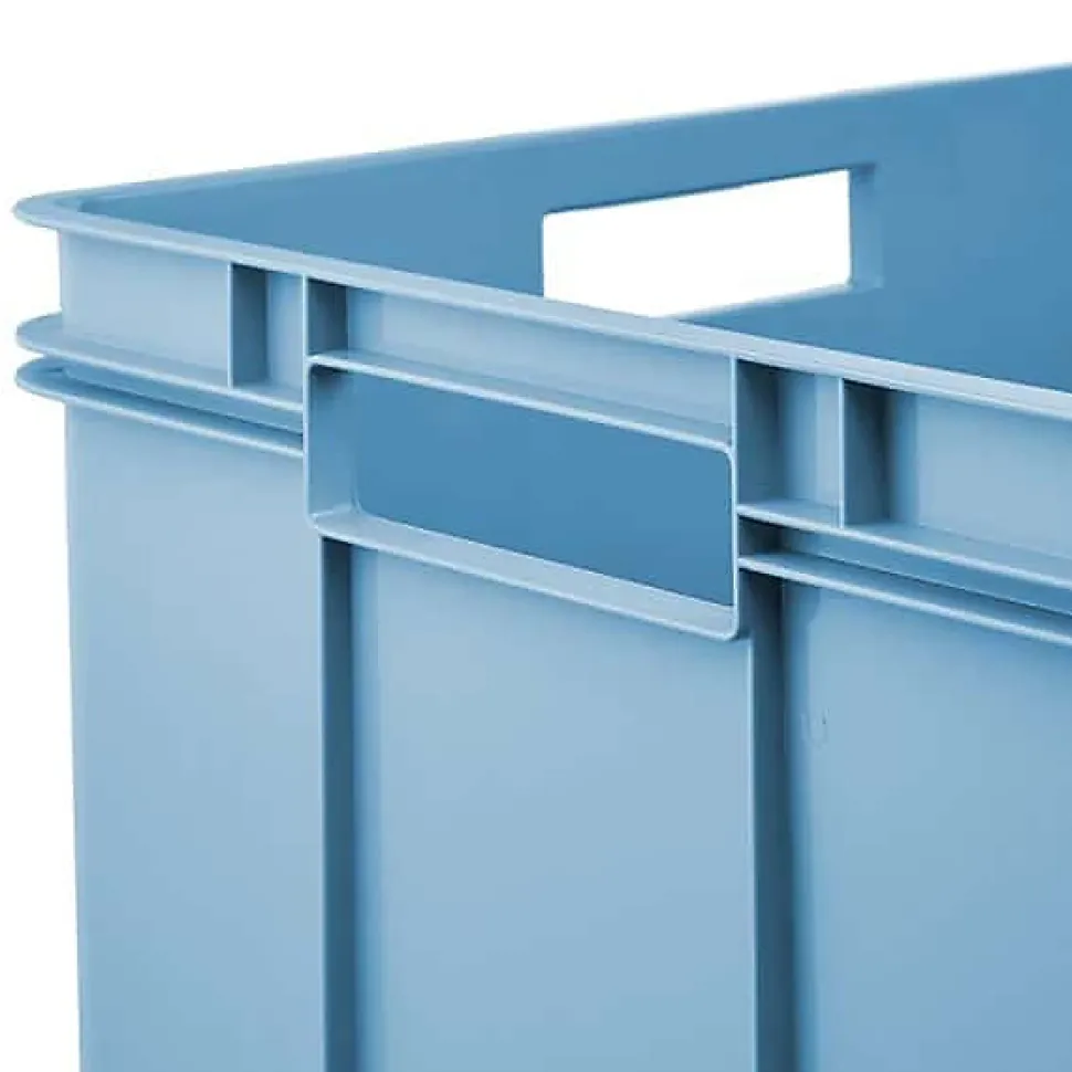 Grande Caisse empilable en plastique recyclé 54 litres - Bleu