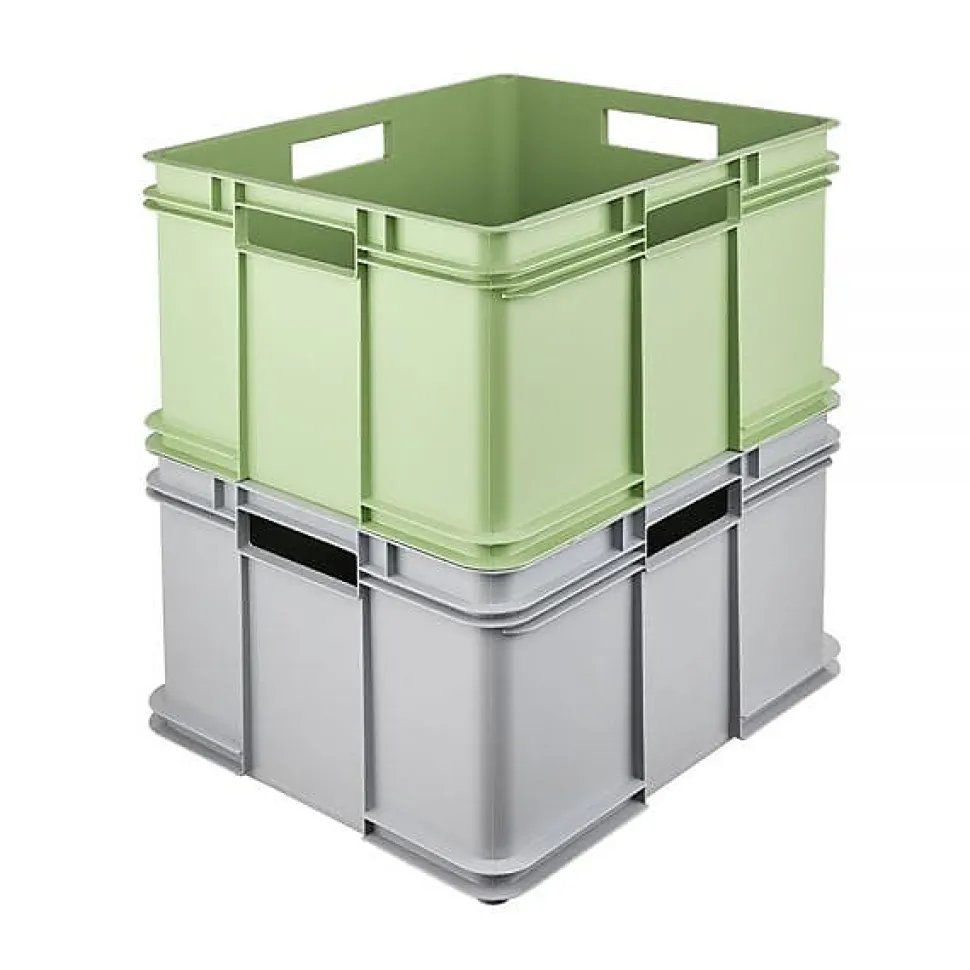 Grande Caisse empilable en plastique recyclé 54 litres - Vert
