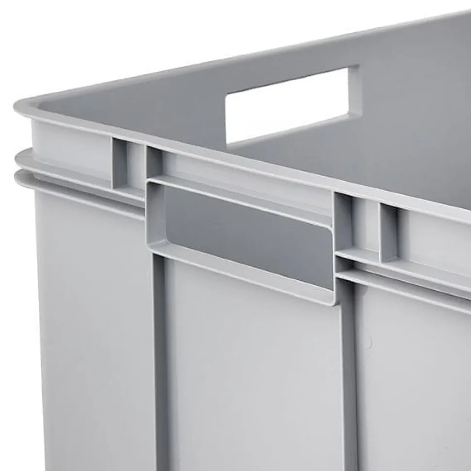 Grande Caisse empilable en plastique recyclé 54 litres - Gris Clair