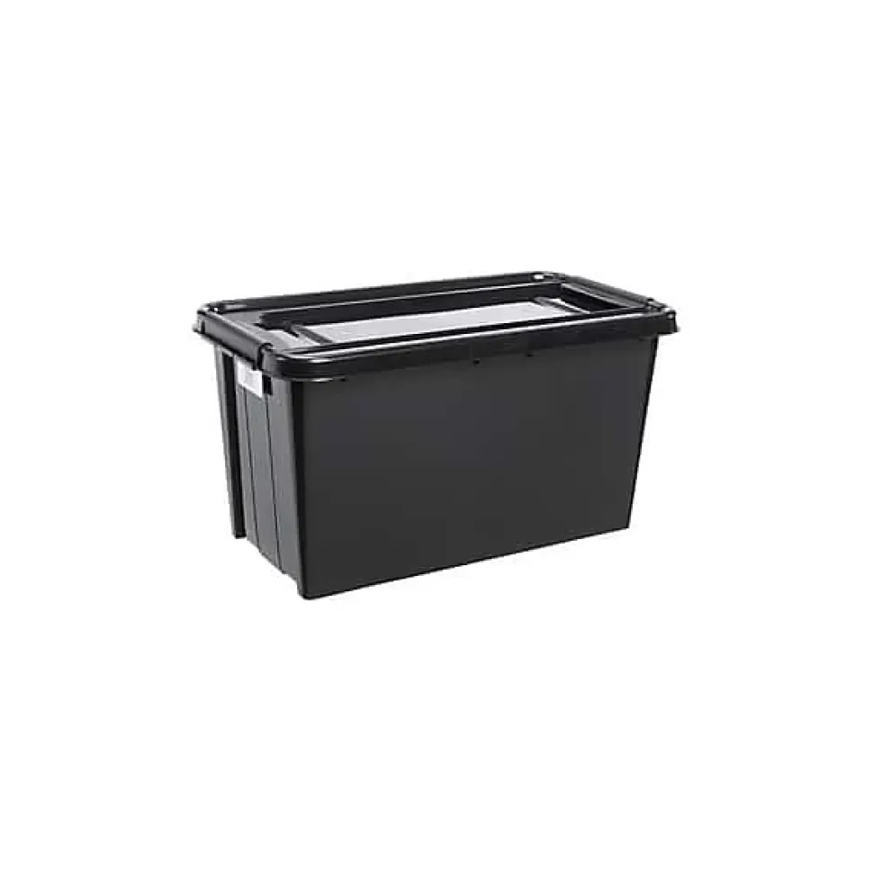 Grande Caisse Noire en Plastique Recyclé 70 litres