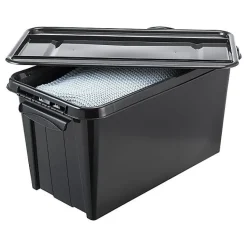 Grande Caisse Noire en Plastique Recyclé 70 litres