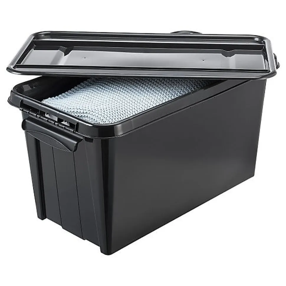 Grande Caisse Noire en Plastique Recyclé 70 litres