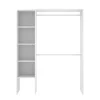 Grande Garde-robe Acquata, Structure pour dressing, Cintre ouvert, 140x40h187 cm, Blanc