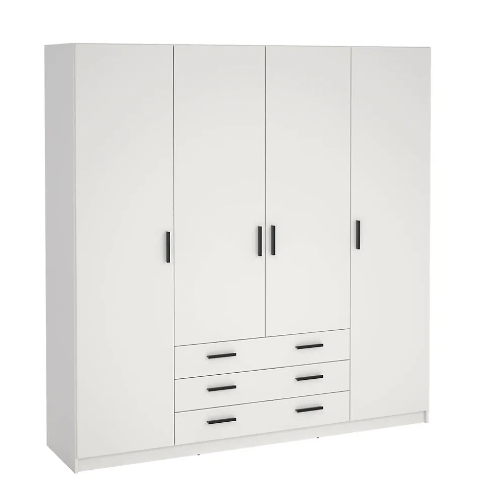 Grande Garde-robe Epipola, Meubles de chambre, Penderie de plain-pied, Placard à vêtements, 196x50 h200 cm, Blanc