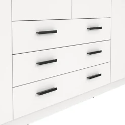 Grande Garde-robe Epipola, Meubles de chambre, Penderie de plain-pied, Placard à vêtements, 196x50 h200 cm, Blanc