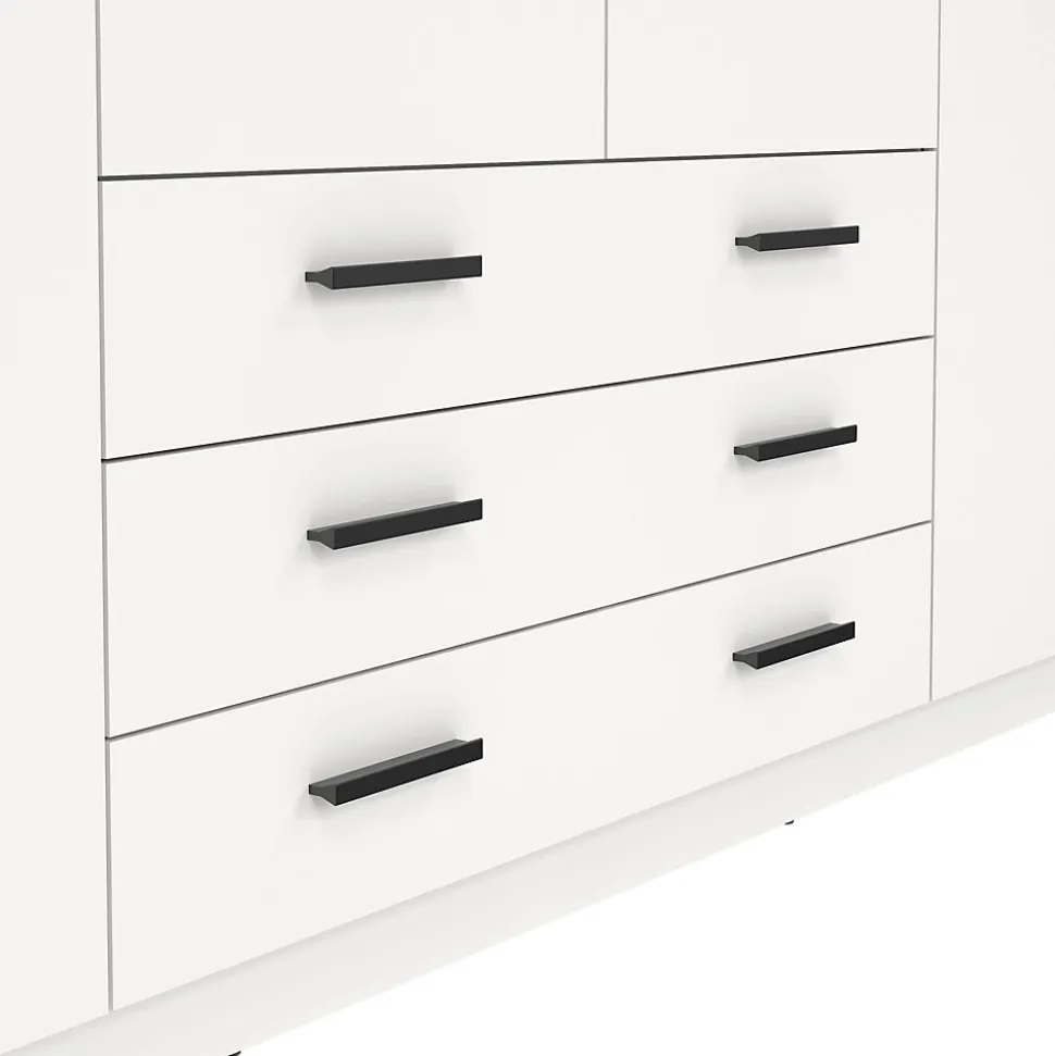 Grande Garde-robe Epipola, Meubles de chambre, Penderie de plain-pied, Placard à vêtements, 196x50 h200 cm, Blanc