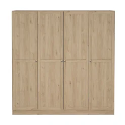 Grande Garde-robe Presidenti, Meubles de chambre, Penderie de plain-pied, Placard à vêtements, 196x62 h200 cm, Chêne clair
