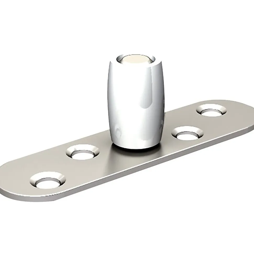 Guide sur platine pour profil galvanisé en U pour porte 80 kg à déplacement droit Mantion