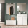 Hama - Combinaison de vestiaires (L/H/P : 175x193x37 cm) en imitation blanc et blanc brillant profond