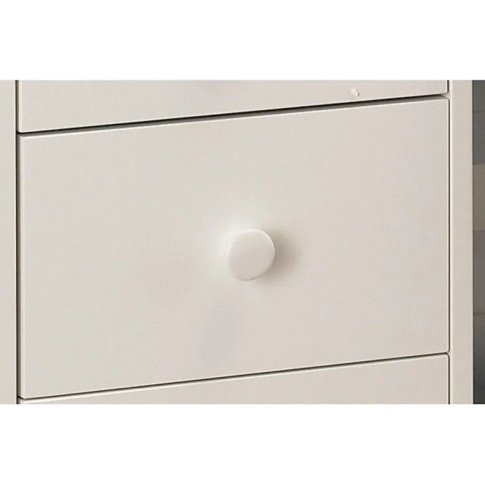 Haut de Vaisselier Blanc 9 Niches 2 Portes 2 Tiroirs Vitrés L 143 H 96 P 33 cm - L 143 x l 33 x H 96 cm