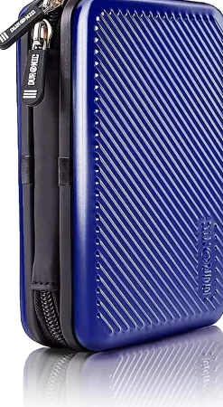 HDC3 BE Etui pour disque dur GPS liseuse batterie externe 11 x 16 cm Housse de protection antichoc rigide EVA Duronic