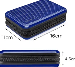 HDC3 BE Etui pour disque dur GPS liseuse batterie externe 11 x 16 cm Housse de protection antichoc rigide EVA Duronic