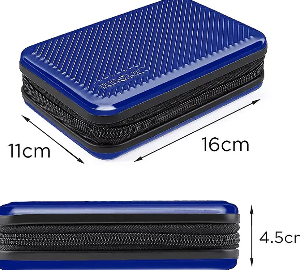 HDC3 BE Etui pour disque dur GPS liseuse batterie externe 11 x 16 cm Housse de protection antichoc rigide EVA Duronic