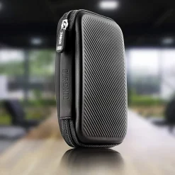 HDC2 BK Etui pour disque dur GPS liseuse batterie externe 11 x 15 cm Housse de protection antichoc semi rigide EVA Duronic