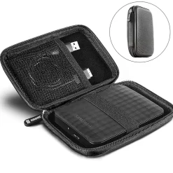 HDC2 GY Etui pour disque dur GPS liseuse batterie externe 11 x 15 cm Housse de protection antichoc semi rigide EVA Duronic