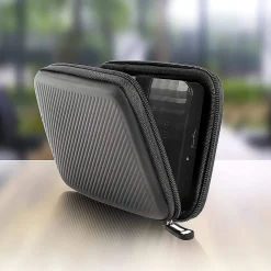 HDC2 GY Etui pour disque dur GPS liseuse batterie externe 11 x 15 cm Housse de protection antichoc semi rigide EVA Duronic