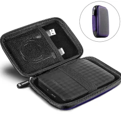 HDC2 VT Etui pour disque dur GPS liseuse batterie externe 11 x 15 cm Housse de protection antichoc semi rigide EVA Duronic