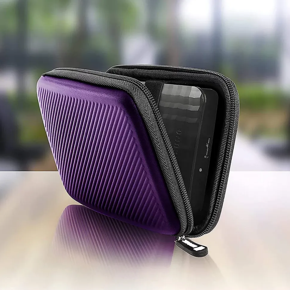 HDC2 VT Etui pour disque dur GPS liseuse batterie externe 11 x 15 cm Housse de protection antichoc semi rigide EVA Duronic