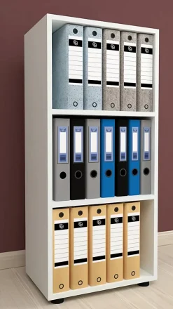 Holz Büro Regal Aktenregal Ulas 3f