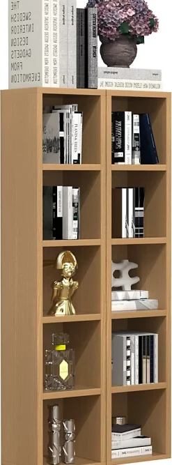 Holz CD DVD Aufbewahrung Regal Megosa S