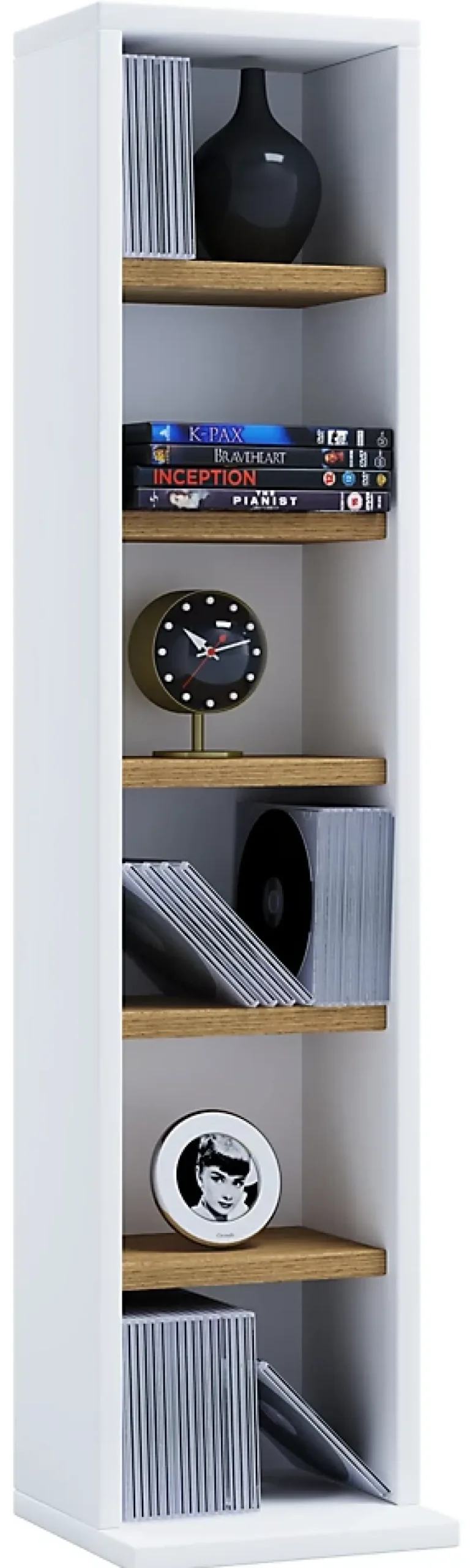 Holz CD DVD Aufbewahrung Regal Elementa
