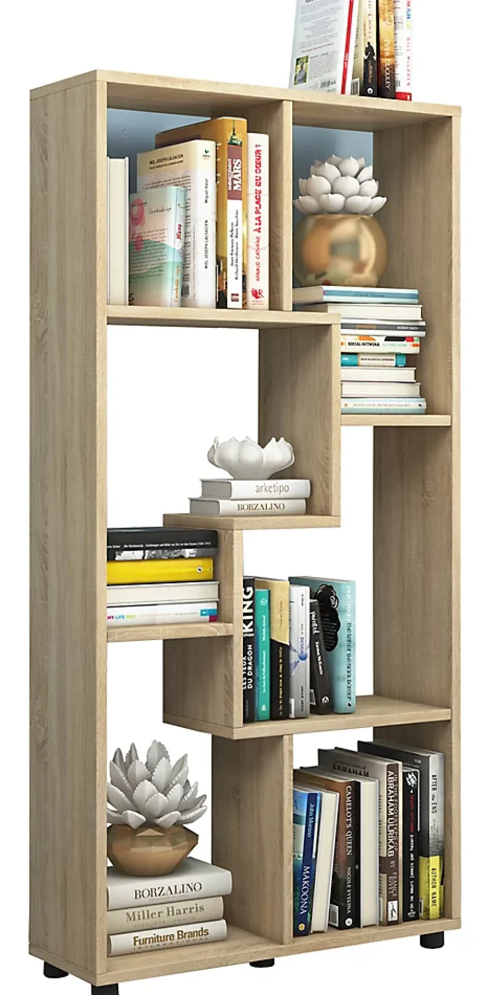 Holz Regal Raumteiler Bücherregal Blina
