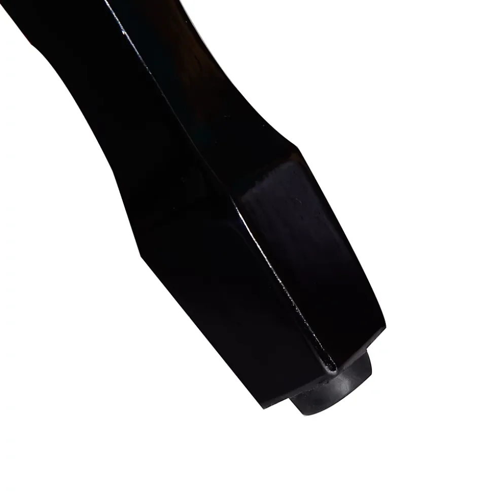 HOMCOM Banquette piano tabouret siege hauteur reglable noir bois revêtement synthétique