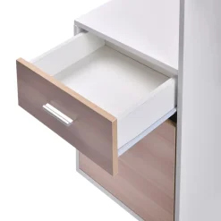 HOMCOM Bureau Informatique multimédia Design Multi-rangements 137 L x 55 l x 92 H cm chêne Blanc