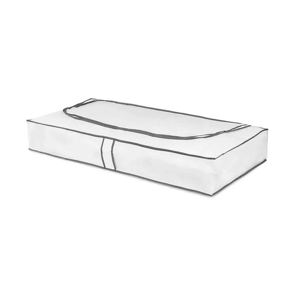 Housse de rangement extra-plate Compactor blanc L.108 x H. 15 x P. 45 cm