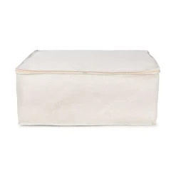 Housse de rangement pour couette Compactor Nancy beige L. 70 x H. 30 x P. 50 cm