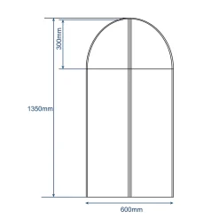 Housse de rangement pour vêtement H. 135 cm x L. 60 cm Pratiks vert d'eau