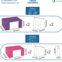 Housse de rangement sous vide grande capacite avec pompe Lot de 9 pcs VOUNOT