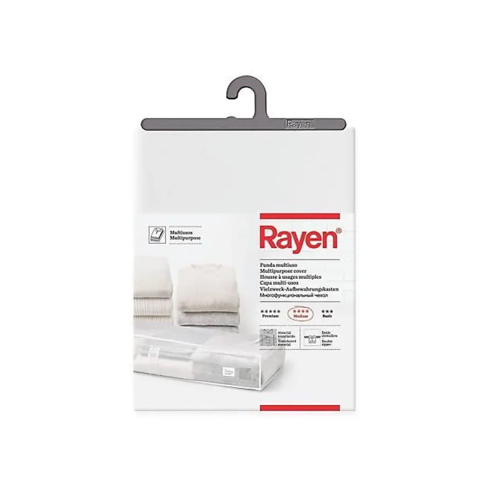 Housse multi-usage - RAYEN - 103x16x45 cm - Antimite - Polyester - Idéale pour vêtements hors saison
