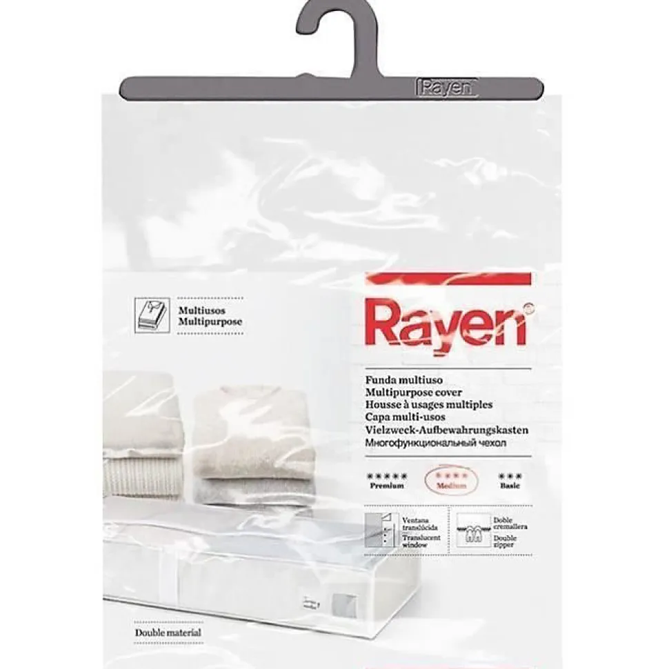 Housse multi-usage - RAYEN - 103x16x45 cm - Antimite - Polyester - Idéale pour vêtements hors saison