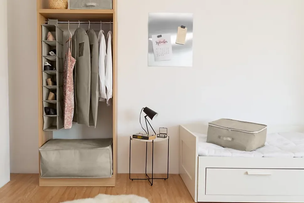 Housse pour vêtement Compactor Nancy beige 2 courts + 1 long vendue par 3 pièces