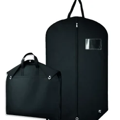 Housse pour vêtements à suspendre, premium pliable avec fenêtre transparente - 60 x 120 cm - Noir - Vivezen