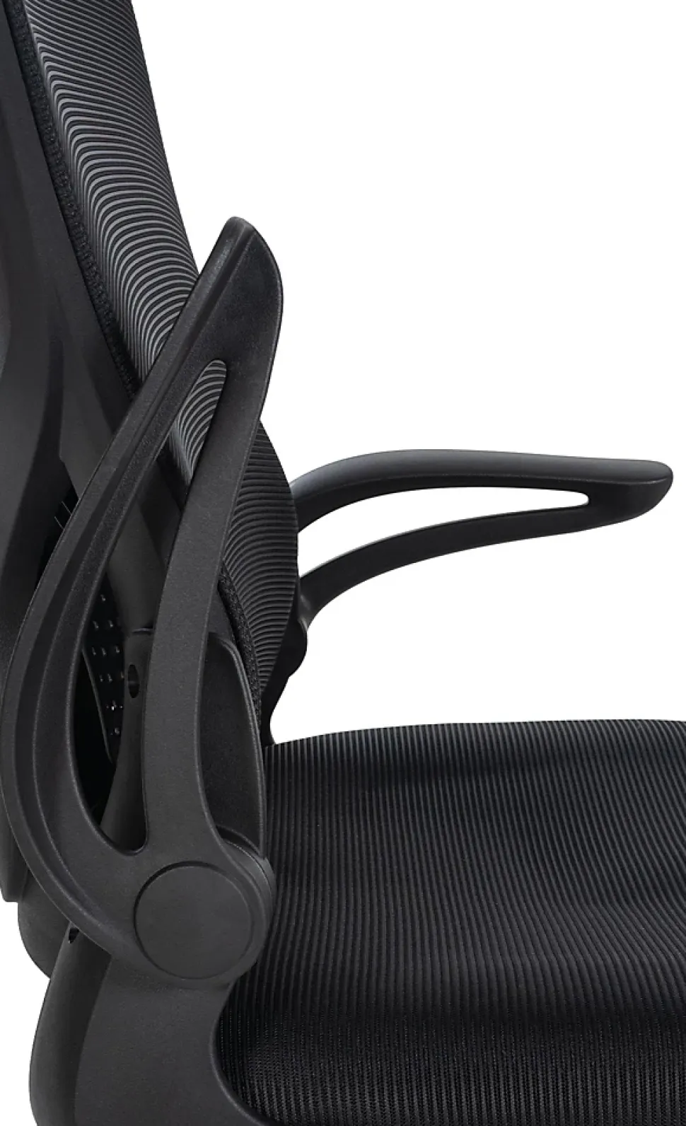 Hudson chaise de bureau ergonomique, soutien lombaire, pivotante, piétement, accoudoirs, capacité de charge 120 kg Noir