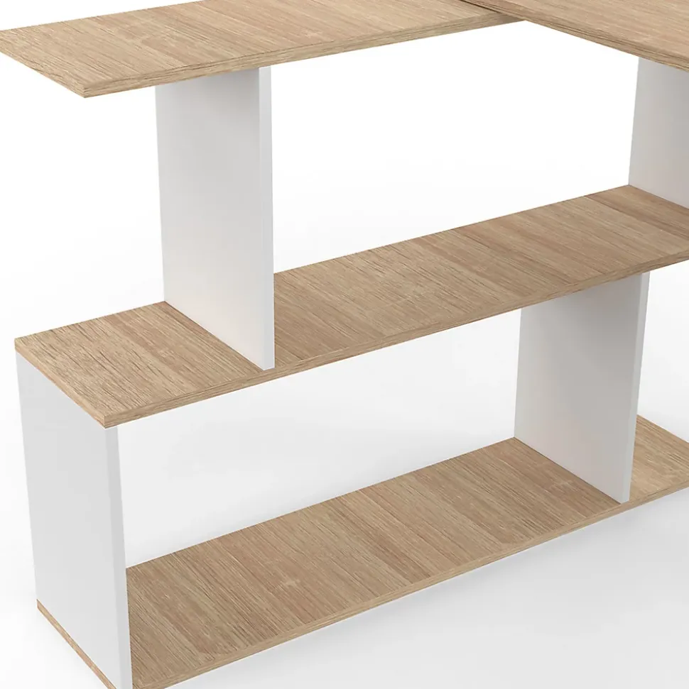 Id market bureau angle - 110 x 48 cm. haut de 75 cm. en panneaux de particules - bois