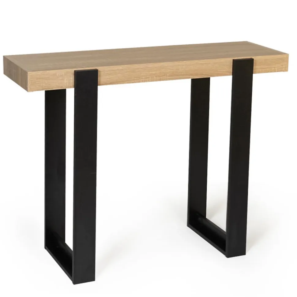 IDMARKET Console PHOENIX bois et noir