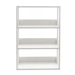 Iris Ohyama, Bibliothèque, Meuble de rangement à 3 Niveaux/étagères ajustables, OWR-600-Chêne Blanc, L29.3 x P60 x H87.9 cm