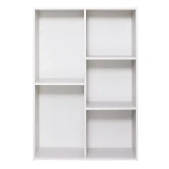 Iris Ohyama, Bibliothèque, étagère à 5 Compartiments, Meuble à livres, CX-23C, Chêne Blanc, L29 x P60 x H87.9 cm