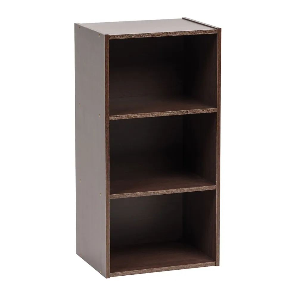 Iris Ohyama, Bibliothèque, étagère de rangement, Meuble d'appoint- MDB-3, Marron, L29 x P36.6 x H73.2 cm