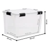 Iris Ohyama, Boite de Rangement Hermétique, 70L, Lot de 3, Transparent, DDAT-LD