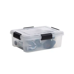Iris Ohyama, Boite de Rangement Hermétique, 10L, Lot de 6, Transparent, AT-S