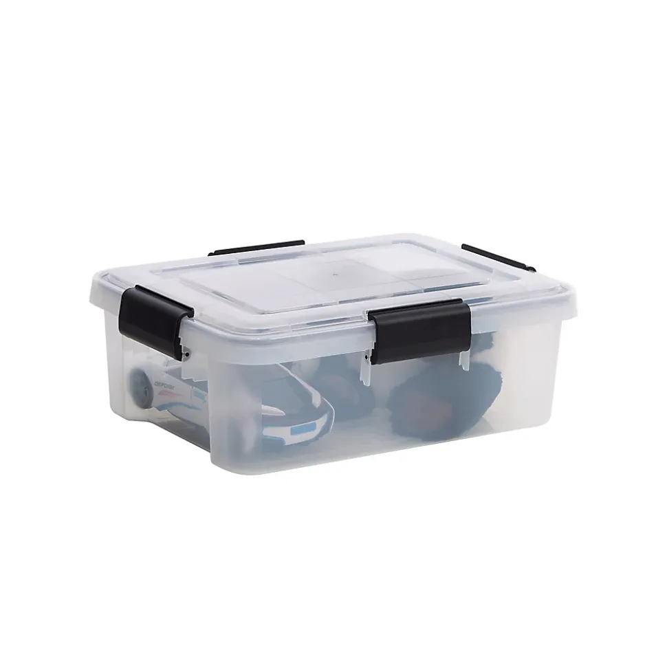 Iris Ohyama, Boite de Rangement Hermétique, 10L, Lot de 6, Transparent, AT-S