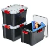 Iris Ohyama, Boite de Rangement Hermétique, 20L, Lot de 3, Noir, AT-SD
