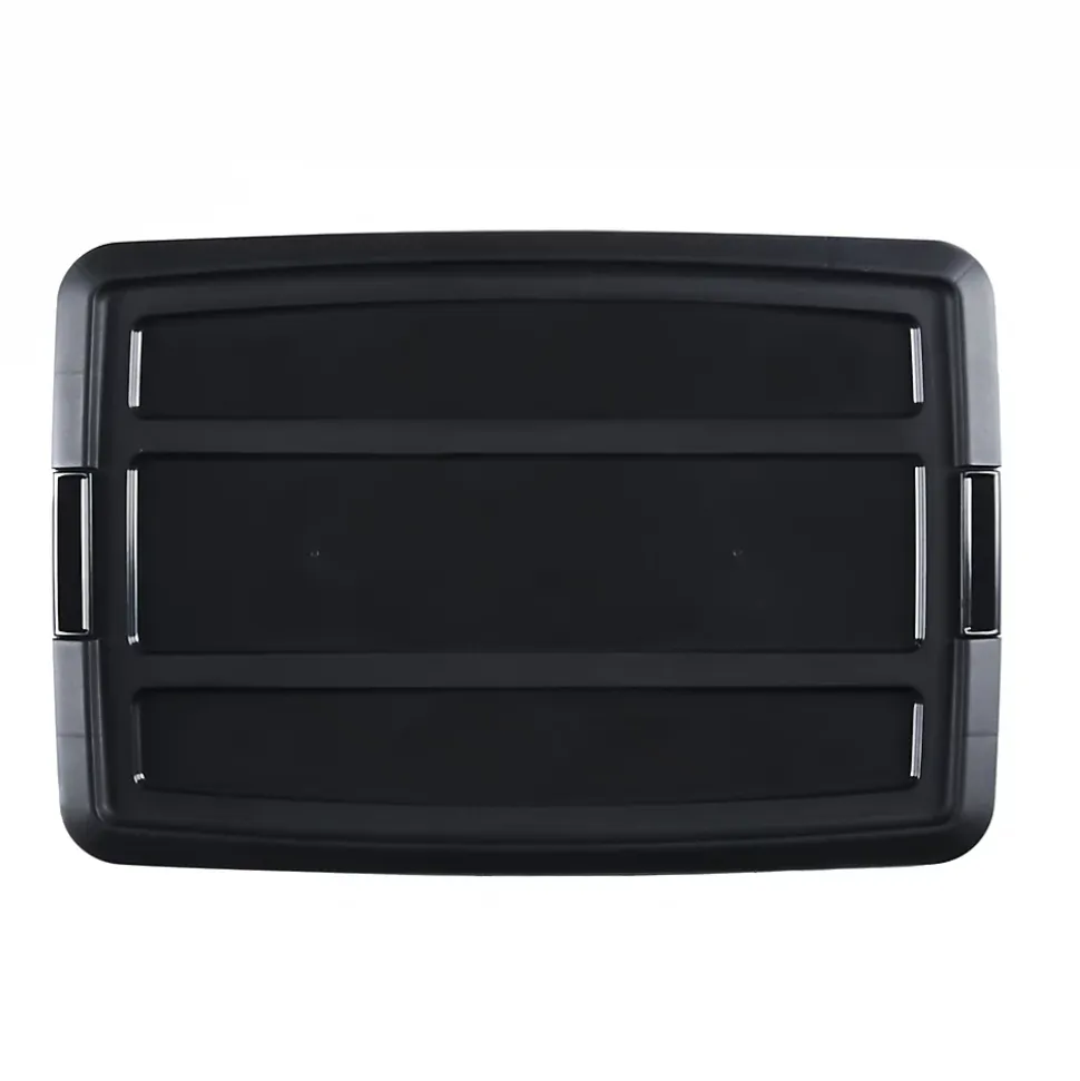 Iris Ohyama, Boites de Rangement Plastique avec Couvercle, 60L, Lot de 4, Noir, NTB-60