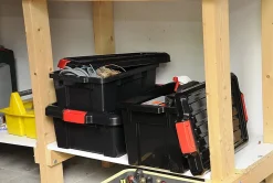 Iris Ohyama, Boîtes de Rangement Garage plastique, 25L, Lot de 3, Noir, SK-230