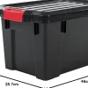 Iris Ohyama, Boîtes de Rangement Garage plastique, 21L, Lot de 3, Noir, SK-210